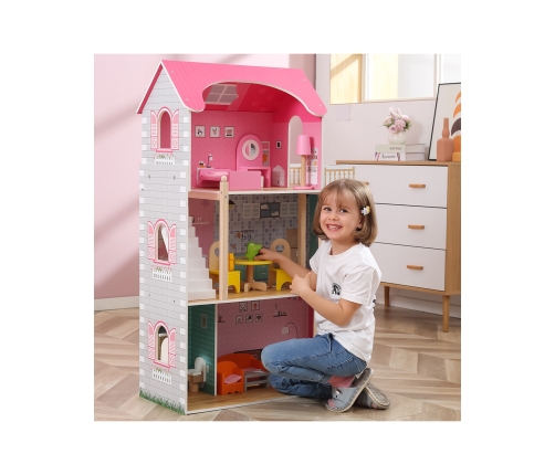 VIGA Duży Drewniany Domek dla Lalek