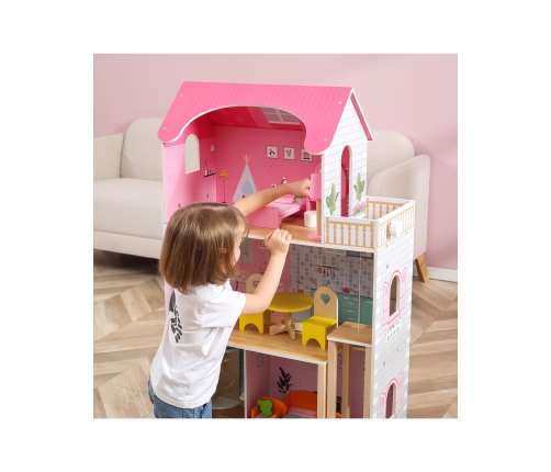 VIGA Duży Drewniany Domek dla Lalek