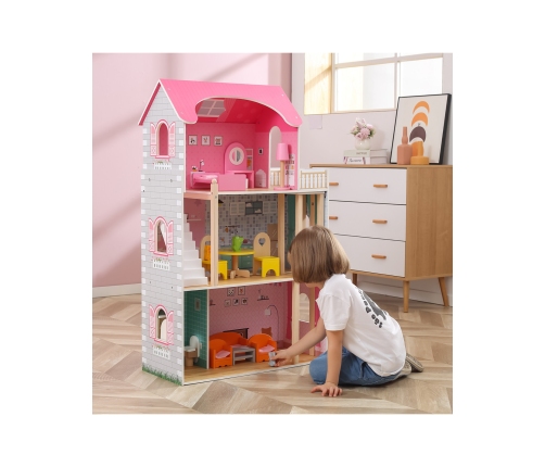 VIGA Duży Drewniany Domek dla Lalek