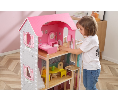 VIGA Duży Drewniany Domek dla Lalek