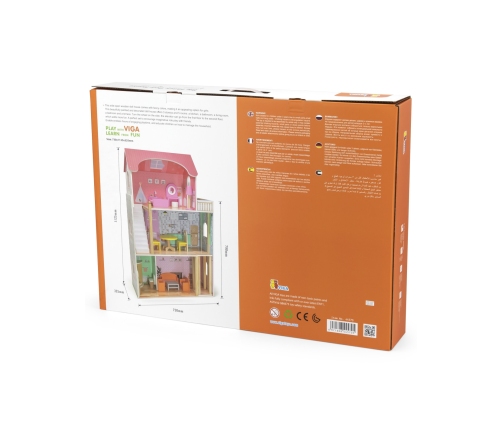 VIGA Duży Drewniany Domek dla Lalek