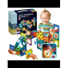 WOOPIE Klocki Magnetyczne Tor Kulkowy Świetlny 49 el. WOOPIE Klocki Magnetyczne Tor Kulkowy Świetlny 49 el.