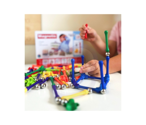 WOOPIE Klocki Magnetyczne Konstrukcyjne Układanka Kreatywna 110 el.