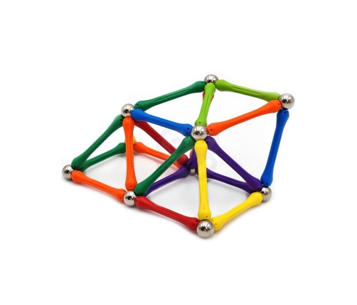 WOOPIE Klocki Magnetyczne Konstrukcyjne Układanka Kreatywna 110 el.