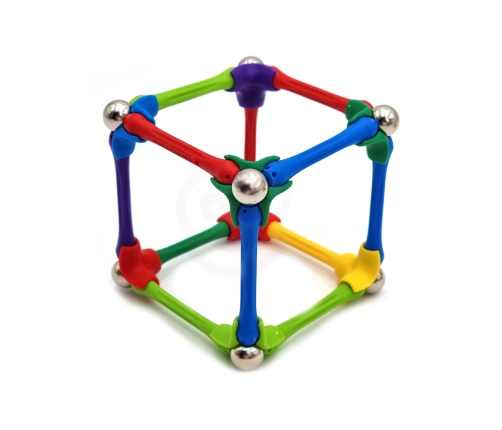 WOOPIE Klocki Magnetyczne Konstrukcyjne Układanka Kreatywna 110 el.