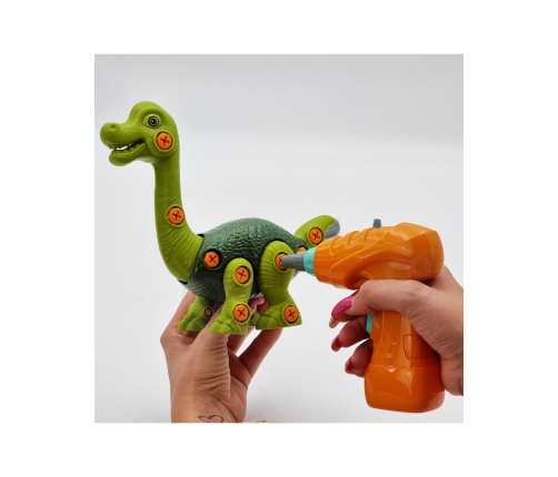 WOOPIE Dinozaur do Skręcania Zestaw Konstrukcyjny + Wiertarka 31 el.