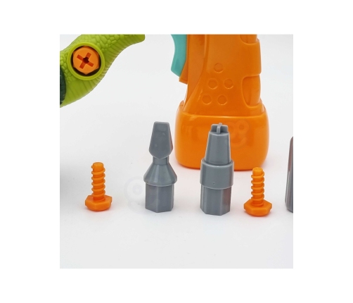 WOOPIE Dinozaur do Skręcania Zestaw Konstrukcyjny + Wiertarka 31 el.