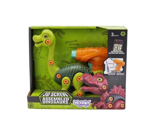 WOOPIE Dinozaur do Skręcania Zestaw Konstrukcyjny + Wiertarka 31 el.