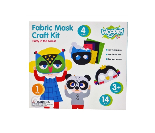 WOOPIE ART&FUN Zestaw Kreatywny Maski Filcowe Zrób to Sam 4 szt.