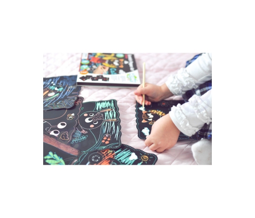 WOOPIE ART&FUN Zestaw Kreatywny Wydrapywanki dla Dzieci 7 el.