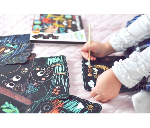 WOOPIE ART&FUN Zestaw Kreatywny Wydrapywanki dla Dzieci 7 el.