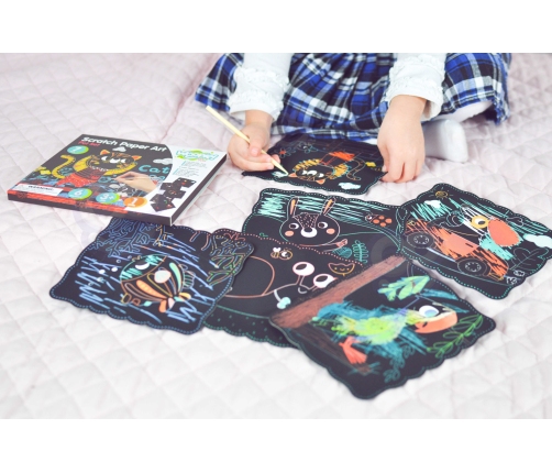 WOOPIE ART&FUN Zestaw Kreatywny Wydrapywanki dla Dzieci 7 el.