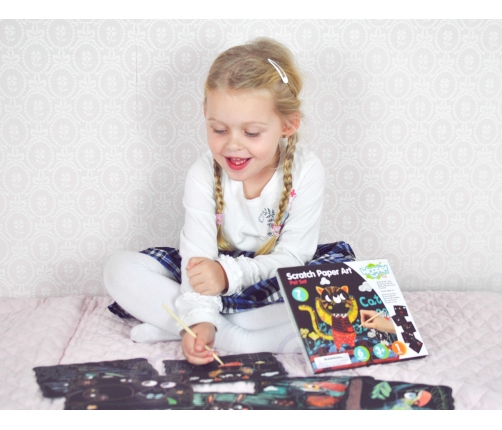 WOOPIE ART&FUN Zestaw Kreatywny Wydrapywanki dla Dzieci 7 el.