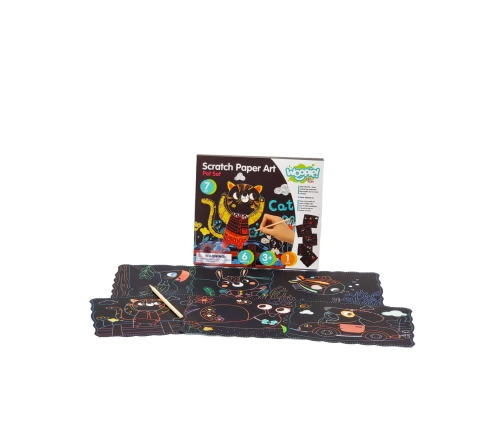 WOOPIE ART&FUN Zestaw Kreatywny Wydrapywanki dla Dzieci 7 el.