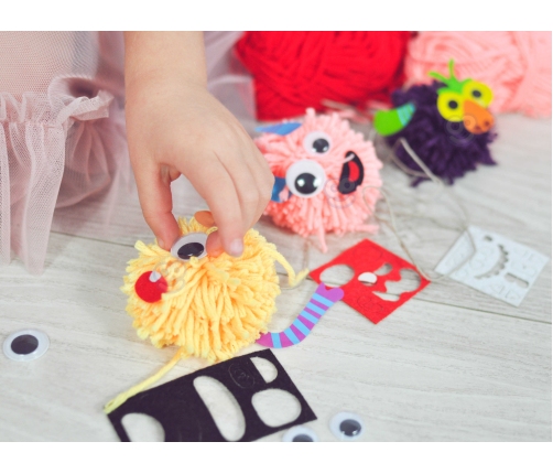 WOOPIE ART&FUN Zestaw Kreatywny Zrób Potworka Monster Pom