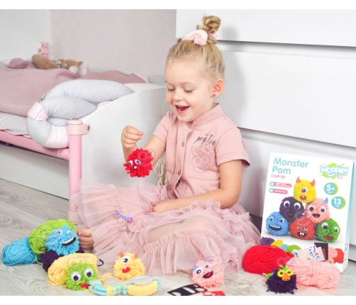WOOPIE ART&FUN Zestaw Kreatywny Zrób Potworka Monster Pom
