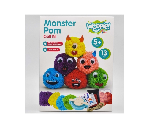 WOOPIE ART&FUN Zestaw Kreatywny Zrób Potworka Monster Pom