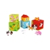 WOOPIE GREEN Układanka Kostki Farma w Pudełkach + Figurki 10 el.