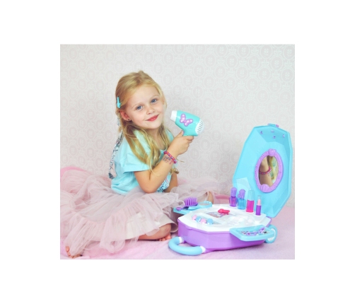 WOOPIE Toaletka dla Dziewczynki 2w1 Salon Piękności w Walizce