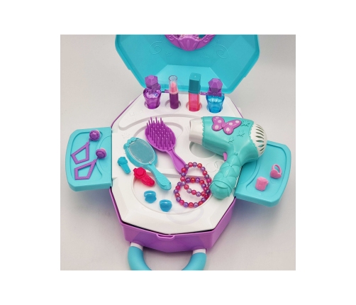 WOOPIE Toaletka dla Dziewczynki 2w1 Salon Piękności w Walizce