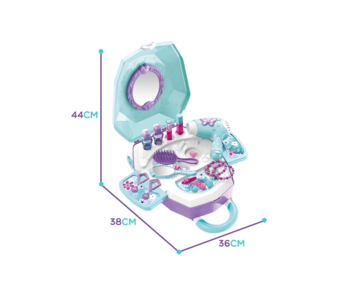 WOOPIE Toaletka dla Dziewczynki 2w1 Salon Piękności w Walizce
