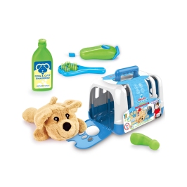 WOOPIE Zestaw Małego Weterynarza Piesek Transporter 6 el.