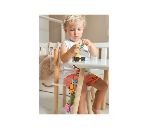 WOOPIE GREEN Drewniane Klocki do Nawlekania Zwierzęta Farma 13 el.