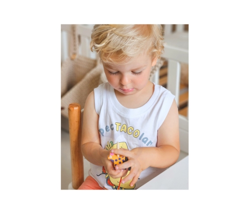 WOOPIE GREEN Drewniane Klocki do Nawlekania Zwierzęta Farma 13 el.