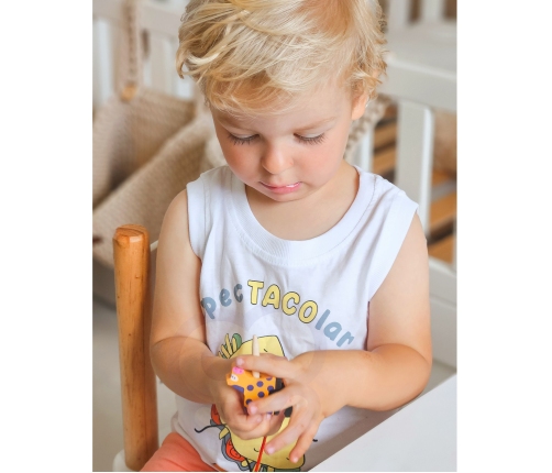 WOOPIE GREEN Drewniane Klocki do Nawlekania Zwierzęta Farma 13 el.