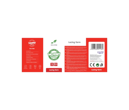 WOOPIE GREEN Drewniane Klocki do Nawlekania Zwierzęta Farma 13 el.