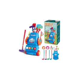 WOOPIE Zestaw do Gry w Golfa + Stojak na Akcesoria na Kółkach