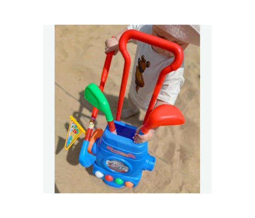 WOOPIE Zestaw do Gry w Golfa + Stojak na Akcesoria na Kółkach