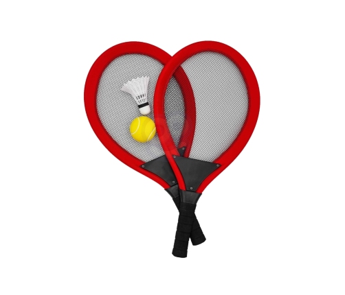 WOOPIE Duże Rakietki do Tenisa Badminton dla Dzieci Zestaw + Piłka Lotka