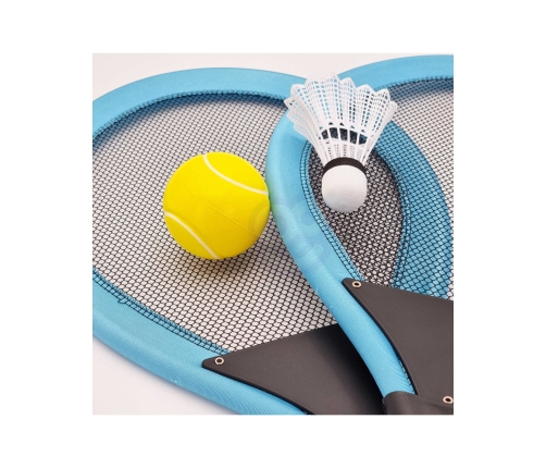WOOPIE Duże Rakietki do Tenisa Badminton dla Dzieci Zestaw + Piłka Lotka