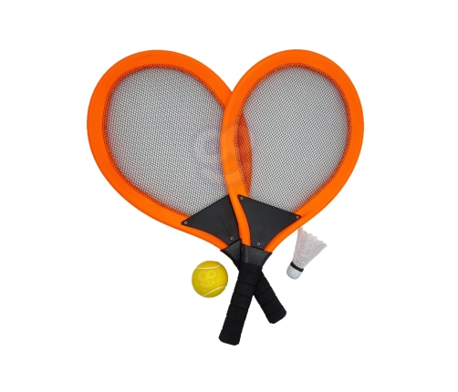 WOOPIE Duże Rakietki do Tenisa Badminton dla Dzieci Zestaw + Piłka Lotka