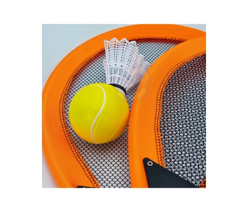 WOOPIE Duże Rakietki do Tenisa Badminton dla Dzieci Zestaw + Piłka Lotka