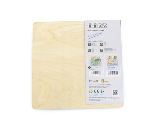 VIGA PolarB Drewniane Puzzle Zwierzęta z Pinezkami