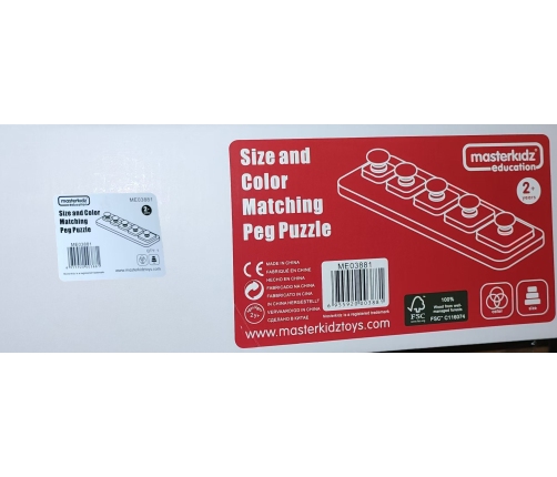 MASTERKIDZ Układanka Nauka Rozmiarów i Kolorów Montessori