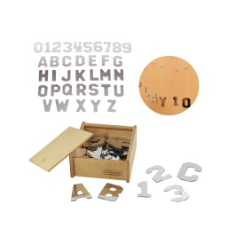 MASTERKIDZ Dwustronne Akrylowe Lustra Litery Liczby Alfabet Montessori