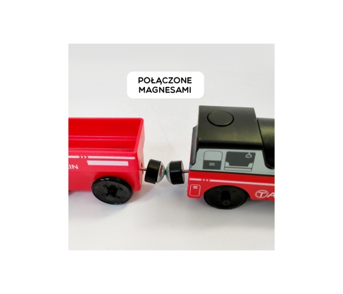 WOOPIE Lokomotywa Elektryczna Pociąg Wagony na Magnes