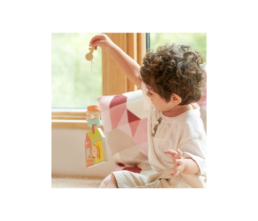 CLASSIC WORLD Drewniana Przeplatanka Klocki do Nawlekania Klucze i Drzwi MONTESSORI 11 el.