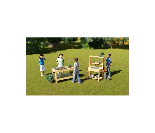 CLASSIC WORLD EDU Drewniany Blat Kuchenny Szafka na Akcesoria Kuchenne Plac Zabaw