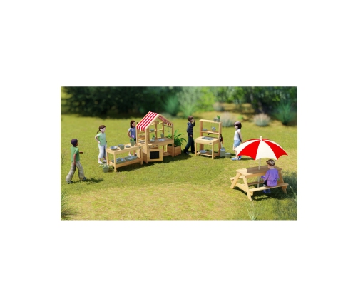 CLASSIC WORLD EDU Drewniany Blat Kuchenny Szafka na Akcesoria Kuchenne Plac Zabaw