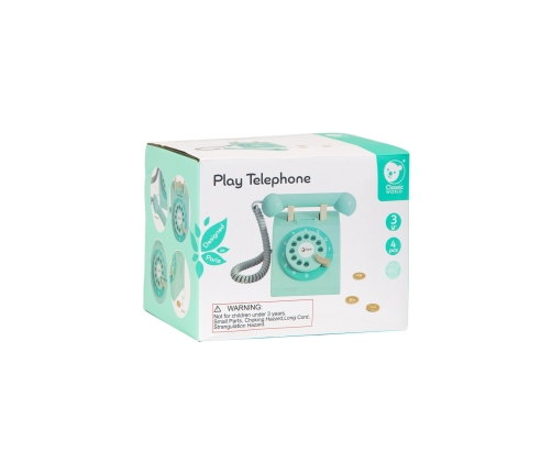 CLASSIC WORLD Klasyczny Drewniany Telefon dla Dzieci 4 el.