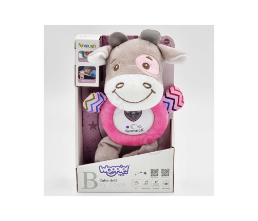 WOOPIE BABY Interaktywny Pluszak Przytulanka dla Niemowląt Światło Dźwięk Byczek Gryzak Usypiacz