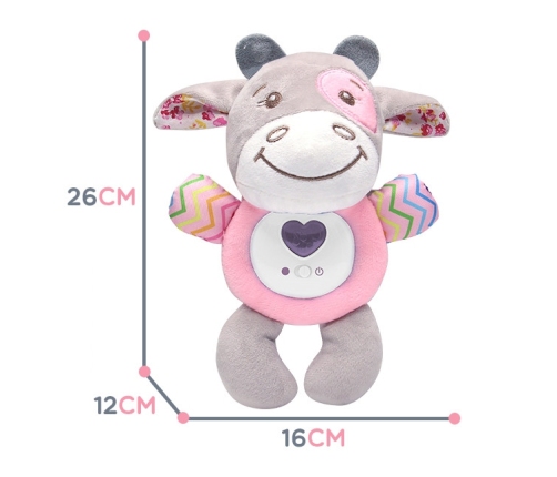 WOOPIE BABY Interaktywny Pluszak Przytulanka dla Niemowląt Światło Dźwięk Byczek Gryzak Usypiacz