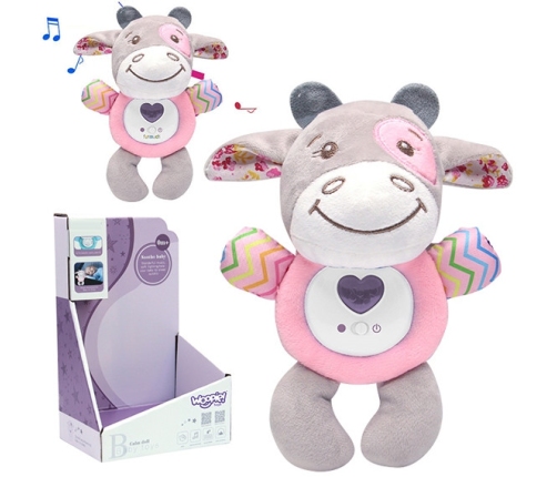 WOOPIE BABY Interaktywny Pluszak Przytulanka dla Niemowląt Światło Dźwięk Byczek Gryzak Usypiacz