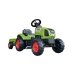 FALK Traktor Claas Zielony na Pedały z Przyczepą + Klakson od 2 Lat.
