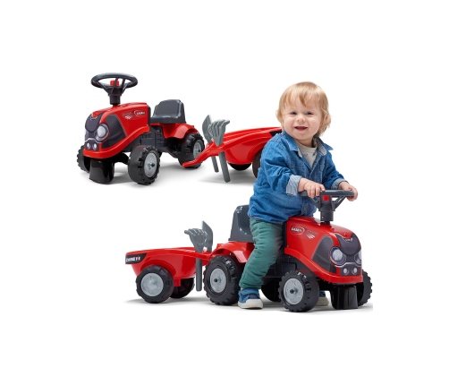Stumjamā mašīna FALK Traktors Baby Case IH Red