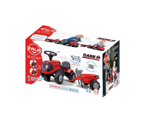 Stumjamā mašīna FALK Traktors Baby Case IH Red